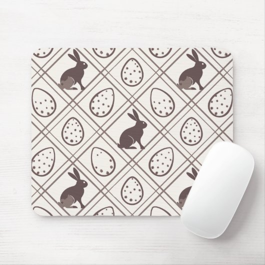 Braunes Karo-Ostern Mousepad (Mit Mouse)