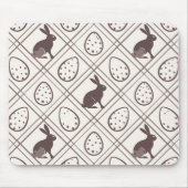 Braunes Karo-Ostern Mousepad (Vorne)