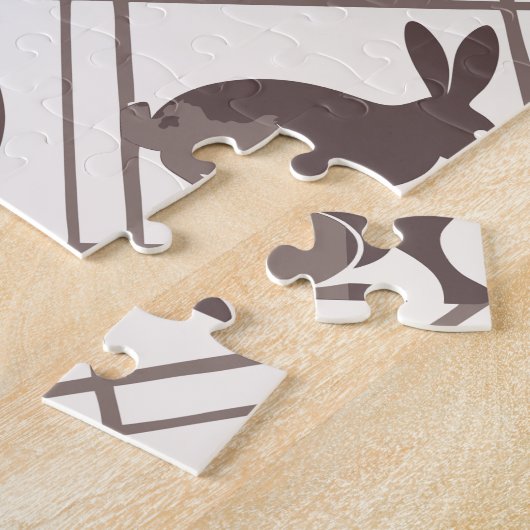 Braunes Karo-Ostern Puzzle (Seite)