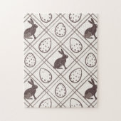 Braunes Karo-Ostern Puzzle (Vertikal)