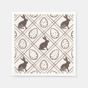 Braunes Karo-Ostern Serviette