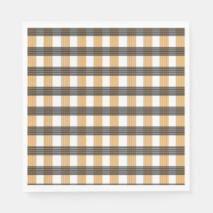 Braunes Karomuster Serviette