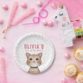 Braunes Kätzchen Pappteller (Party)