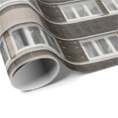 Braunes kommerzielles Gebäude Geschenkpapier (Rolleneckpunkt)