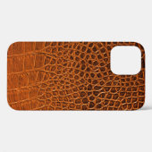 Braunes Krokodilleder Case-Mate iPhone Hülle (Rückseite (Horizontal))