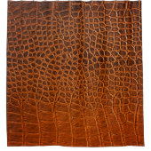 Braunes Krokodilleder Duschvorhang (Vorderseite)