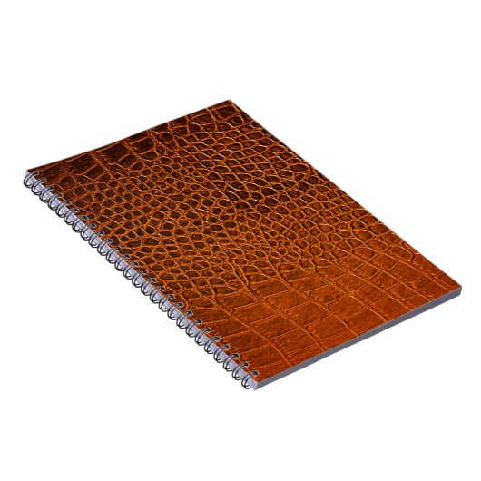 Braunes Krokodilleder Notizblock (Rechte Seite)