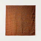Braunes Krokodilleder Wandteppich (Vorderseite (Horizontal))