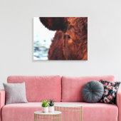 Braunes Kuhportrait Leinwanddruck (Insitu (Wohnzimmer))