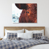 Braunes Kuhportrait Leinwanddruck (Insitu (Schlafzimmer))