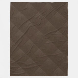 Braunes Kunstleder-Quilt-Muster im Vintage-Look Fleecedecke
