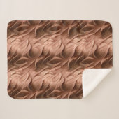 Braunes Kupfer inspiriert Gradienten eleganten Lux Sherpadecke (Vorderseite (Horizontal))