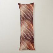 Braunes Kupfer inspiriert Gradienten modernen Luxu Seitenschläferkissen (Rückseite (Vertikal))