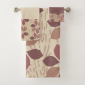 Braunes Leaf Badehandtuch Set (Insitu)