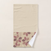 Braunes Leaf Badehandtuch Set (Handtuch)