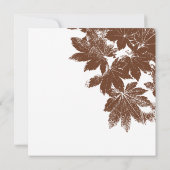 Braunes Leaf Briefmarke Erntedank Abendessen Einla Einladung (Rückseite)