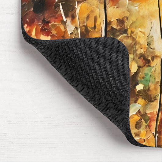 Braunes Leaf Natur Stille Abstrakte Kunst Mousepad (Ecke)