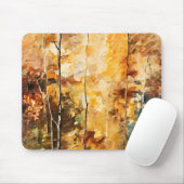 Braunes Leaf Natur Stille Abstrakte Kunst Mousepad (Mit Mouse)
