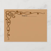 Braunes Leaf Weinreben Postkarte (Vorderseite)