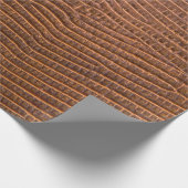 Braunes Leder als Untergrundstruktur, Leder, Geschenkpapier (Ecke)