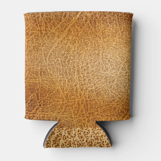 Braunes Leder: Detaillierte Textur Dosenkühler (Vorderseite)