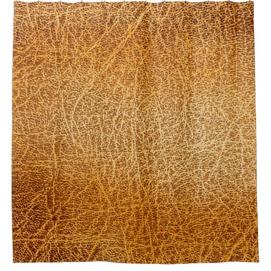 Braunes Leder: Detaillierte Textur Duschvorhang (Vorderseite)