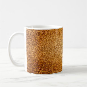 Braunes Leder: Detaillierte Textur Kaffeetasse