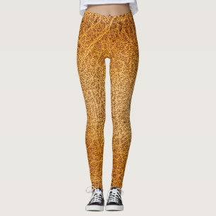 Braunes Leder: Detaillierte Textur Leggings