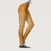 Braunes Leder: Detaillierte Textur Leggings (Rechts)