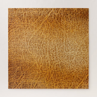 Braunes Leder: Detaillierte Textur Nahaufnahme Puzzle