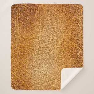 Braunes Leder: Detaillierte Textur Sherpadecke