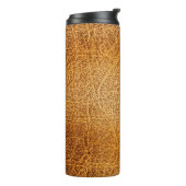 Braunes Leder: Detaillierte Textur Thermosbecher (Nach links gedreht)