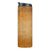 Braunes Leder: Detaillierte Textur Thermosbecher (Nach rechts gedreht)