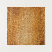 Braunes Leder: Detaillierte Textur Wandteppich (Vorderseite (Horizontal))