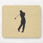 Braunes Leder-Golf-Design Mousepad (Vorne)
