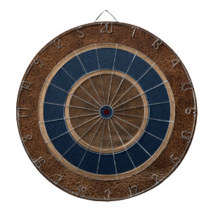 Braunes Leder Look Dartboard Dartscheibe
