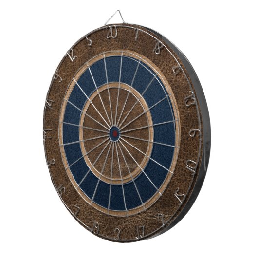 Braunes Leder Look Dartboard Dartscheibe (Vorderseite rechts)