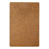 Braunes Leder Mini Klemmbrett (Rückseite)