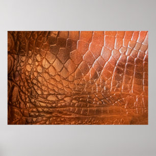 Braunes Leder mit einem Muster in Form eines Scal Poster
