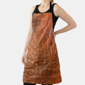 Braunes Leder mit einem Muster in Form eines Scal Schürze (InSitu)