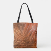 Braunes Leder mit einem Muster in Form eines Scal Tasche (Rückseite)