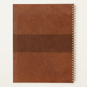 Braunes Leder mit Stich-Effekt Planer (Rückseite)