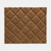 Braunes Leder, Rhombus-Muster zeichnend Fleecedecke (Vorderseite (Horizontal))