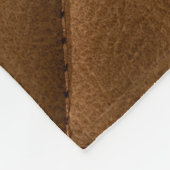 Braunes Leder, Rhombus-Muster zeichnend Fleecedecke (Ecke)