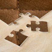 Braunes Leder, Rhombus-Muster zeichnend Puzzle (Seite)