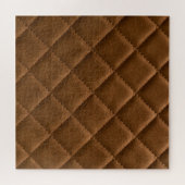 Braunes Leder, Rhombus-Muster zeichnend Puzzle (Horizontal)