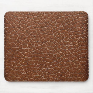Braunes Leder-Schreibtisch Ruhiges modernes Büro Mousepad