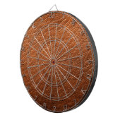 Braunes Leder Textur Dart Board Dartscheibe (Vorderseite rechts)