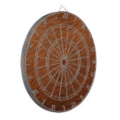 Braunes Leder Textur Dart Board Dartscheibe (Vorderseite Links)