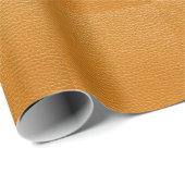 Braunes Leder, Textur-Hintergrund geschlossen. Geschenkpapier (Rolleneckpunkt)